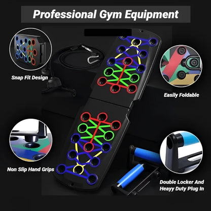 Portable push-up board for chest, shoulders and triceps