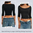 Tenwolf Women's Fitted Workout Top – Yoga & Pilates product detail 2