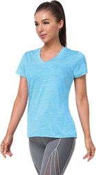 Women's Quick-Dry V-Neck Workout Shirts – 5 Pack product detail 2