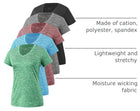 Women's Quick-Dry V-Neck Workout Shirts – 5 Pack product detail 3