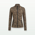 Women's Leopard Activewear – Tops, Leggings & Jackets on a clean studio background