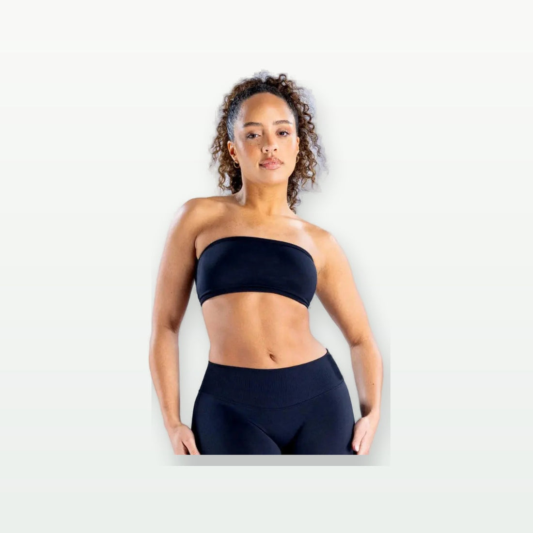 Women's Seamless Bandeau Workout Set – Top & Shorts