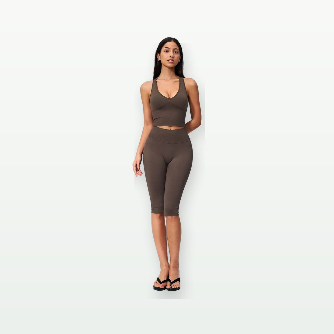 Women's V-Neck Yoga Set – High-Waist Leggings