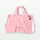 Pink Sports & Travel Bag – Shoe Compartment & Makeup Pouch on a clean studio background